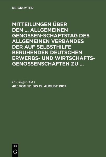 Leipzig, vom 12. bis 15. August 1907 (eBook, PDF)
