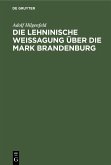 Die Lehninische Weissagung über die Mark Brandenburg (eBook, PDF)