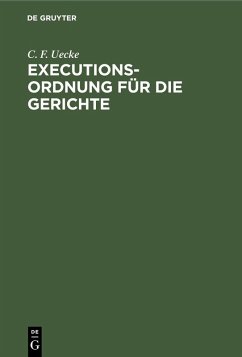 Cover Executions-Ordnung für die Gerichte (eBook, PDF)