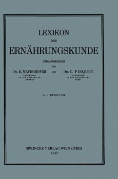 Lexikon der Ernährungskunde (eBook, PDF) - Mayerhofer, Ernst; Pirquet, C.