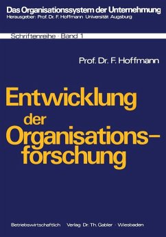 Entwicklung der Organisationsforschung (eBook, PDF) - Hoffmann, Friedrich