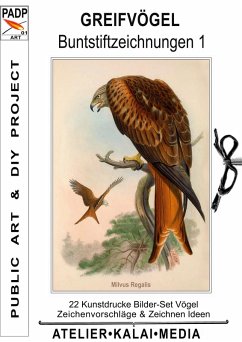 Greifvögel : Buntstiftzeichnungen 1 (eBook, ePUB)
