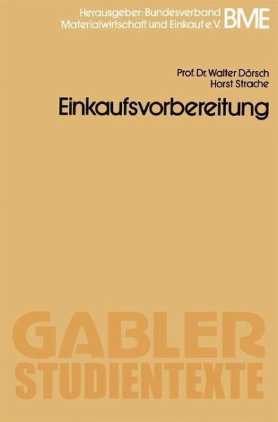Einkaufsvorbereitung (eBook, PDF) Einkaufsvorbereitung (eBook, PDF)