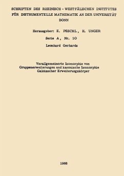 Cover Verallgemeinerte Isomorphie von Gruppenerweiterungen und kanonische Isomorphie Galoisscher Erweiterungskörper (eBook, PDF)