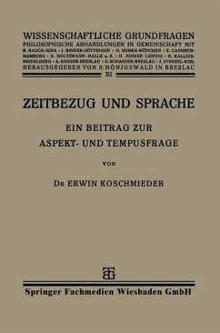 Zeitbezug und Sprache (eBook, PDF) - Koschmieder, Erwin