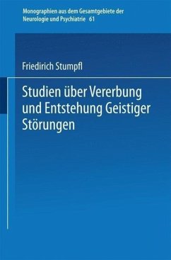 Cover Studien über Vererbung und Entstehung Geistiger Störungen (eBook, PDF)