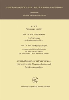 Cover Untersuchungen zur extrakorporalen Nierenchirurgie, Nierenperfusion und Autotransplantation (eBook, PDF)
