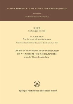 Cover Der Einfluß interstitieller Volumenänderungen auf K+-induzierte Herz-Kreislaufantriebe aus der Skelettmuskulatur (eBook, PDF)
