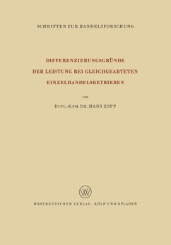 Cover Differenzierungsgründe der Leistung bei Gleichgearteten Einzelhandelsbetrieben (eBook, PDF)