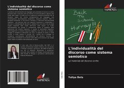 Cover L'individualità del discorso come sistema semiotico
