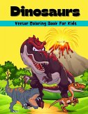 Dinosaurs Vector Coloring Book For Kids
