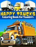 Trucks Coloring Book For Toddlers