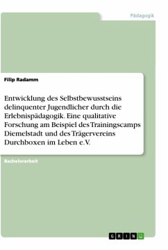 Entwicklung des Selbstbewusstseins delinquenter Jugendlicher durch die Erlebnispädagogik. Eine qualitative Forschung am Beispiel des Trainingscamps Diemelstadt und des Trägervereins Durchboxen im Leben e.V. - Radamm, Filip