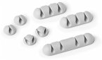 Durable Kabel-Clips Mix 7 Stück selbstklebend, grau 504110
