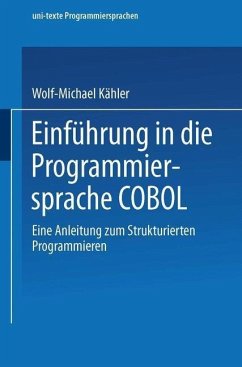 Einführung in die Programmiersprache COBOL (eBook, PDF) - Kähler, Wolf-Michael