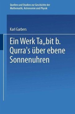 Cover Ein Werk ¿abit B. Qurra's über Ebene Sonnenuhren (eBook, PDF)