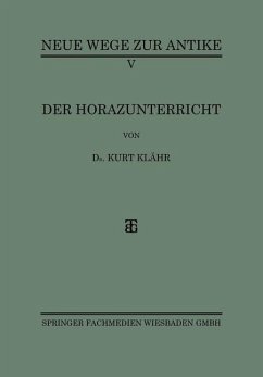 Der Horazunterricht (eBook, PDF) - Klähr, Kurt