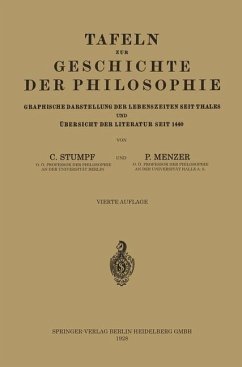 Tafeln zur Geschichte der Philosophie (eBook, PDF) - Stumpf, C.; Menzer, P.