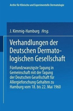 Verhandlungen der Deutschen Dermatologischen Gesellschaft (eBook, PDF)