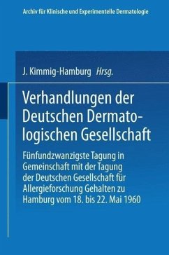 Cover Verhandlungen der Deutschen Dermatologischen Gesellschaft (eBook, PDF)