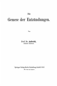 Die Genese der Entzündungen (eBook, PDF) - Aufrecht, Emanuel