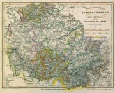 Historische Karte: Fürstentum Schwarzburg-Sondershausen und Fürstentum Schwarzburg-Rudolstadt nebst den Reussischen Land