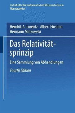 Das Relativitätsprinzip (eBook, PDF) - Lorentz, H. A.; Einstein, A.; Minkowski, H.