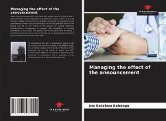 Managing the effect of the announcement - Katabwa Kabongo, Joe