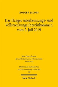 Das Haager Anerkennungs- und Vollstreckungsübereinkommen vom 2. Juli 2019 (eBook, PDF) - Jacobs, Holger