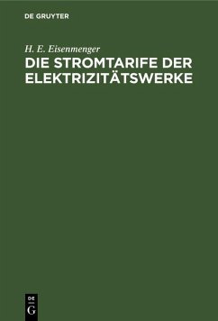 Cover Die Stromtarife der Elektrizitätswerke (eBook, PDF)