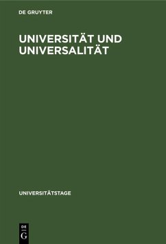 Cover Universität und Universalität (eBook, PDF)