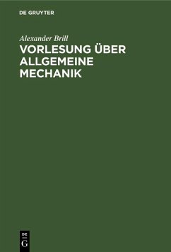 Cover Vorlesung über allgemeine Mechanik (eBook, PDF)