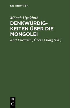 Cover Denkwürdigkeiten über die Mongolei (eBook, PDF)