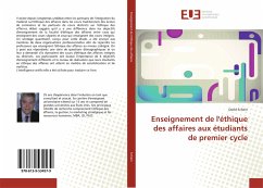 Enseignement de l'éthique des affaires aux étudiants de premier cycle - Schein, David