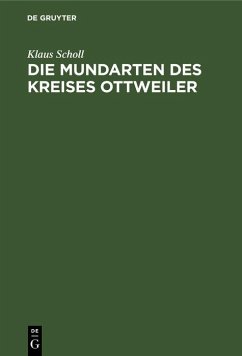 Cover Die Mundarten des Kreises Ottweiler (eBook, PDF)