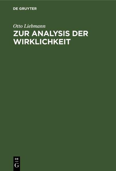 Zur Analysis der Wirklichkeit (eBook, PDF) Zur Analysis der Wirklichkeit (eBook, PDF)