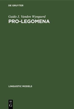 PRO-legomena (eBook, PDF) - Wyngaerd, Guido J. Vanden