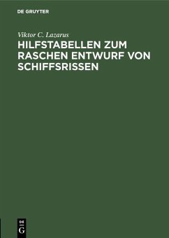 Cover Hilfstabellen zum raschen Entwurf von Schiffsrissen (eBook, PDF)