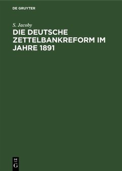 Cover Die deutsche Zettelbankreform im Jahre 1891 (eBook, PDF)