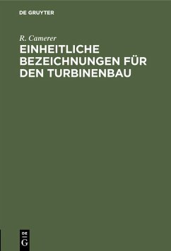 Cover Einheitliche Bezeichnungen für den Turbinenbau (eBook, PDF)
