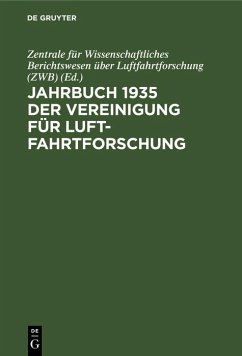 Cover Jahrbuch 1935 der Vereinigung für Luftfahrtforschung (eBook, PDF)