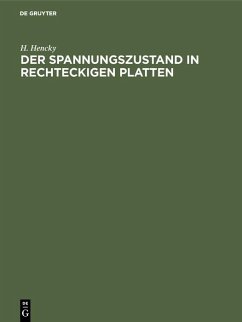 Cover Der Spannungszustand in rechteckigen Platten (eBook, PDF)