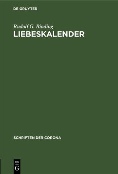 Liebeskalender (eBook, PDF) - Binding, Rudolf G.