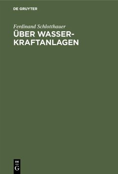 Cover Über Wasserkraftanlagen (eBook, PDF)