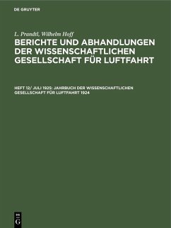 Jahrbuch der Wissenschaftlichen Gesellschaft für Luftfahrt 1924 (eBook, PDF)