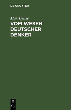 Cover Vom Wesen deutscher Denker (eBook, PDF)
