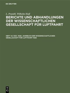 Jahrbuch der Wissenschaftlichen Gesellschaft für Luftfahrt 1926 (eBook, PDF) - Prandtl, L.; Hoff, Wilhelm