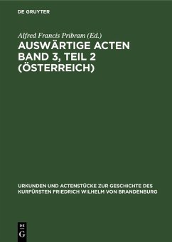Cover Auswärtige Acten Band 3, Teil 2 (Österreich) (eBook, PDF)
