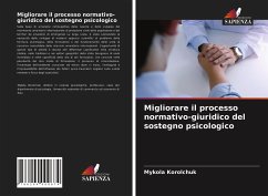 Migliorare il processo normativo-giuridico del sostegno psicologico - Korolchuk, Mykola