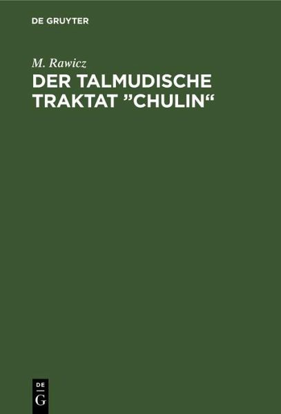 Der talmudische Traktat Der talmudische Traktat